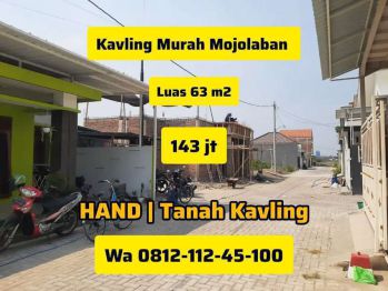 JUAL TANAH KAVLING MURAH DI PERUMAHAN MOJOLABAN SUKOHARJO TIMUR SOLO