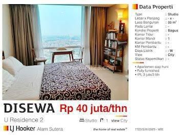 Disewa Apertemen U Residence Type Studio Bagus Full Furnished Siap Huni