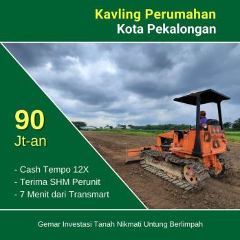 Kavling Pekalongan Kota, 2 Menit RS H.A Djunaid, Sertifikat SHM, 90 Jt