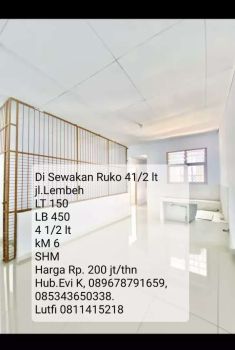 Di Sewakan Ruko 4 1/2 lt, d Lokasi Pacinan, Mks.