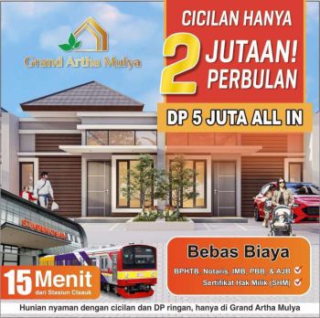 Grand Artha Mulya Rumah Komersil SHM Tanpa DP Angsuran Subsidi