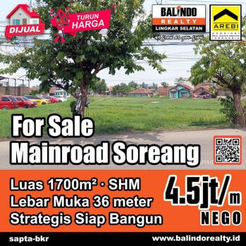 Tanah Main Road Soreang Lokasi Bagus