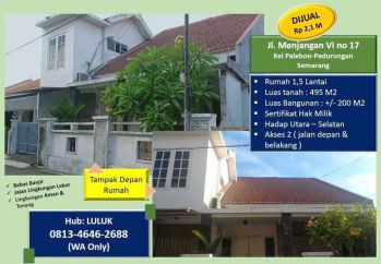 DIJUAL RUMAH dengan TANAH LUAS TENGAH KOTA SEMARANG TIMUR