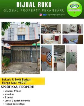 Dijual Ruko Daerah Bukit Barisan Cocok untuk Usaha