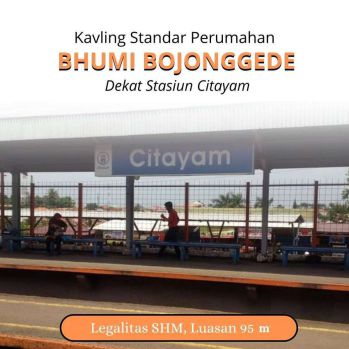 Dijual Kavling Terima SHM, DekatStasiun Citayam, Lokasi Strategis