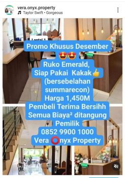 Ruko Murah, Siap Huni, Seluruh biaya² ditanggung pemilik