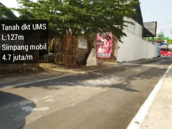 Dijual Tanah dkt UMS L: 127m