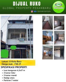 Dijual Ruko Daerah Jalan Kota Baru