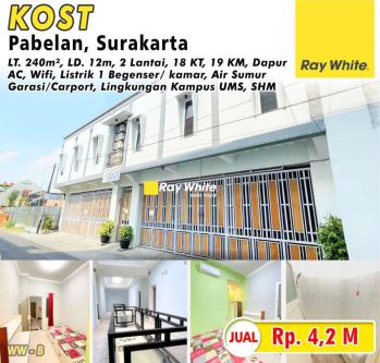 Dijual Kos UMS Pabelan Kartasura, siap pakai, cocok untuk investasi
