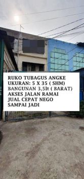 Ruko Bagus Strategis Jalan Ramai Daerah Tubagus Angke Rm171