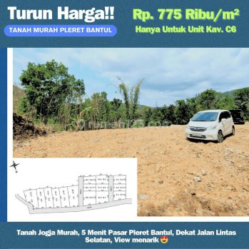 Tanah Murah Dijual Jogja, Dekat Pasar Pleret Bantul, View Cantik