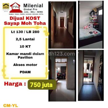 Dijual cepat harga BU rumah kost²an di saya Moh Toha
