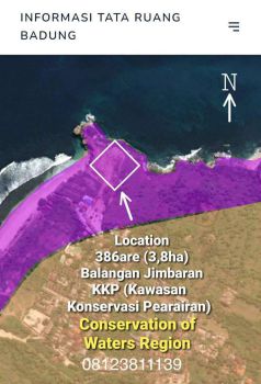 Cliff front Tebing Balangan Beach 38650m2 Mrs Ros