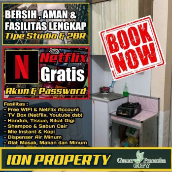 TRANSIT HARIAN 1KAMAR SEWA APART GRAND PRAMUKA SQUARE GREEN PRAMUKA