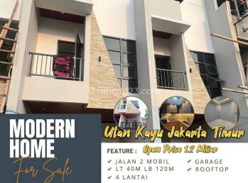 Brand New Townhouse 3 Lantai Plus Rooftop Di Utan Kayu Jak-Tim