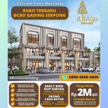 Ruko iLLago Grande di Boulevard Gading Serpong - BSD