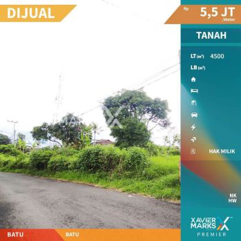 Dijual Tanah Lokasi Strategis Dekat Wisata di Kota Batu