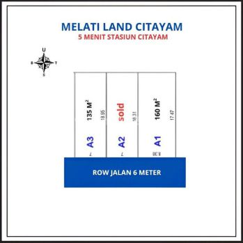 Kaplingan SHM Dekat Perumahan Villa Citayam Pasti Untung