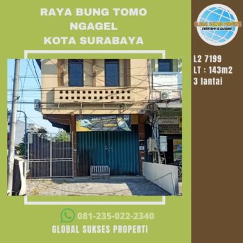 Ruko Strategis 3 lantai di Ngagel Surabaya