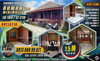 Rumah Kayu Artistik Minimalis