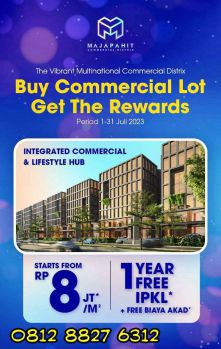 Kavling komersial Matrix di jalan utama di Lippo cikarang