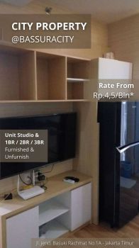 Disewakan Mulai 4,6Jt/Bln 2BR/3BR Furnished di Bassura City - C127
