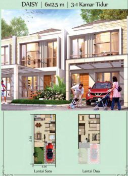 Rumah 6x12,5 2 Lantai 75m - ATLANTA PIK2 - Dijual Murah Bagus