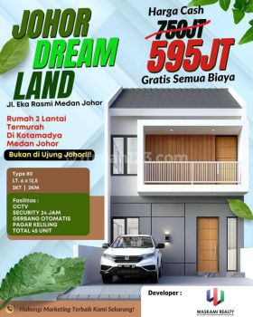 Cari Rumah 2Lantai, Lokasi Strategis Johor, Design Cantik Modern, Promo Cash di