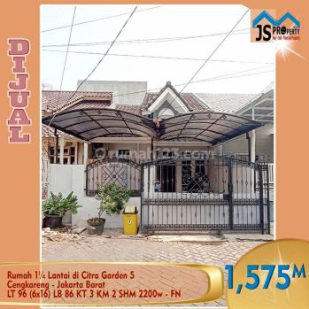 DIJUAL RUMAH 11/4 LT, CITRA GARDEN 5 , CENGKARENG,JAKARTA BARAT