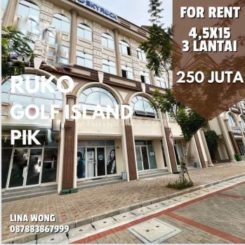 Murah Sewa Ruko Golf Island Pik Deretan Bca Golf Island