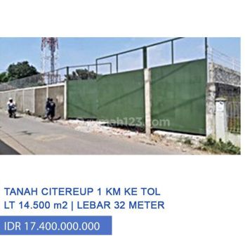 Tanah Strategis Di Jl Raya Industri Tarikolot Citeureup Bogor