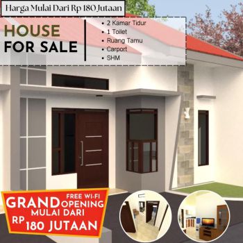 RUMAH 2 KAMAR HARGA TERJANGKAU MULAI DARI 180 JUTAAN CASH &amp; BERTAHAP