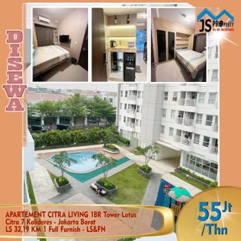 DISEWAKAN APARTEMENT CITRA LIVING 1BR Lotus Citra 7 Jakarta Barat-LSFN