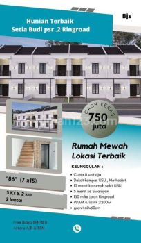 Rumah 2Lantai, Modern Design Terbaru, Lokasi Ringroad Setiabudi dkt ke RCW Mall