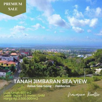 Tanah ocean & unblock view super langka siap Bangun Di goa gong Ungasan Jimbaran