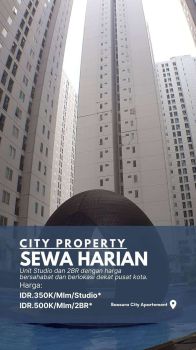 Disewakan Mulai 500k/Hr Studio/2BR Harian di Bassura City - C127