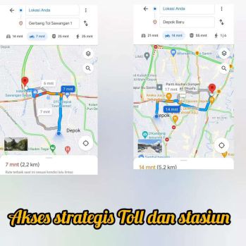 Cluster 2 lantai pinggir jl utama cash KPR bank