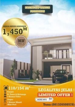 PROMO AKHIR TAHUN! DIJUAL RUMAH MEWAH 2 LANTAI DI JOGJA, BISA NEGO!