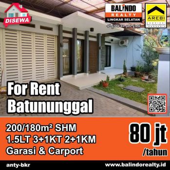 Di Sewakan Rumah Siap Huni Terawat Batununggal