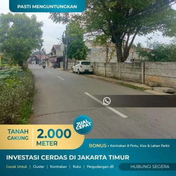 Tanah Strategis Belakang Mal Grand Cakung dekat Metland Jakarta Timur
