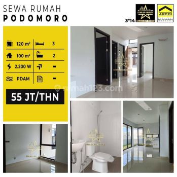 55 Jt Nego Disewakan Rumah di Podomoro Park Siap Huni Lt 120 Lb 100