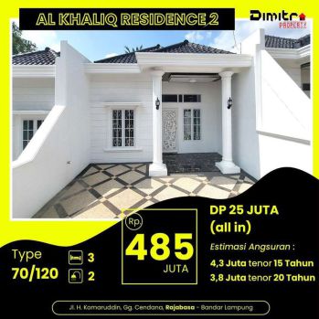 Rumah dengan tanah luas di bandar lampung