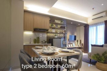 Sewa Apartemen Roseville Soho Suite Bsd 2 BR Eksklusif Baru Murah Fully