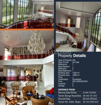 Dijual Villa Strategis di Cipanas Bogor