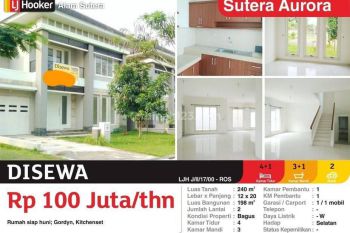 Di Sewa Rumah 2 Lantai Siap Huni Bagus di Sutera Auror Alam Sutera