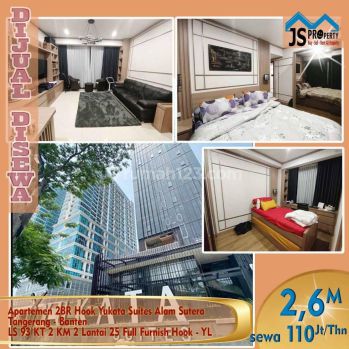 DIJUAL / DISEWA APARTMEN 2 BR, HOOK, YUKATA SUITES ALAM SUTERA , TANGERANG