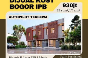 DIJUAL KOST BOGOR SHM Dekat IPB Dramaga, PINGGIR JL 1 MENIT Gate Kampus, JAMINAN