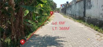 Tanah SHM 368m2 cocok di bangun rumah impian di Purwomartani