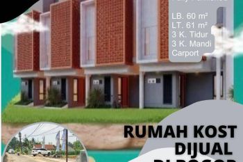 RUMAH KOST dijual SHM, Pinggir Jalan 1 Menit IPB, AUTOPILOT TERSEWA 3KT Fully