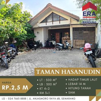 Dijual Rumah Hitungan Tanah di Jl. Taman Hasanudin, Semarang Utara